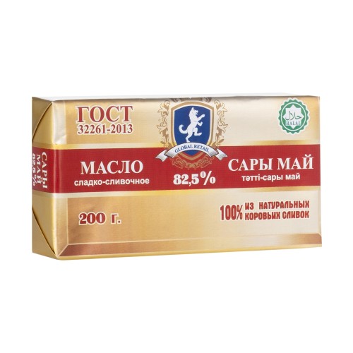 Масло сладко-сливочное, ТМ Global, 82,5%